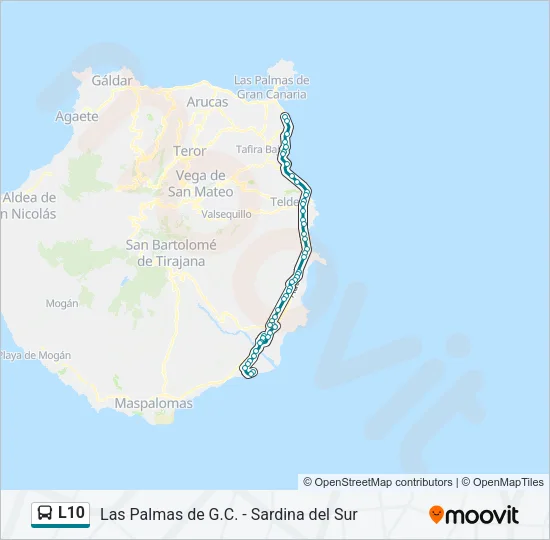 L10 Bus Line Map