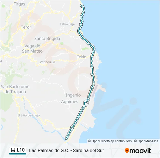 L10 Bus Line Map