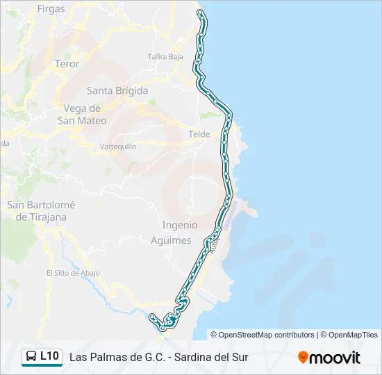 L10 Bus Line Map