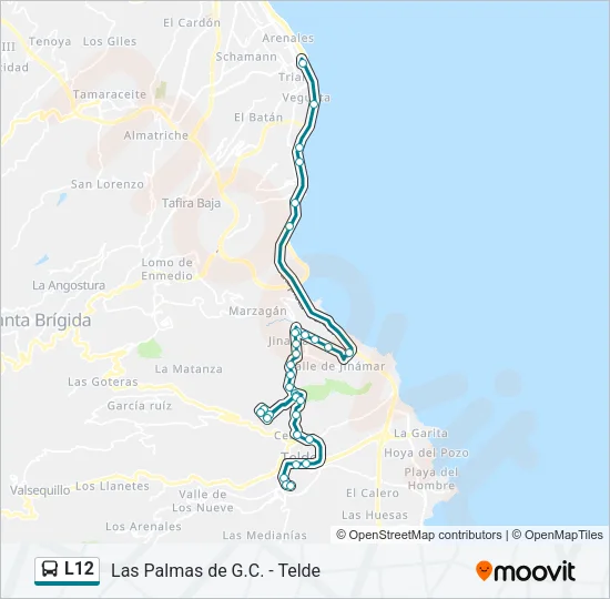 L12 Bus Line Map