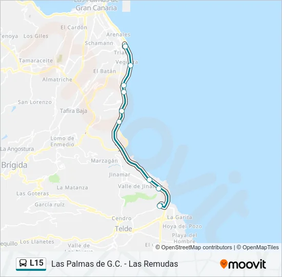 L15 Bus Line Map