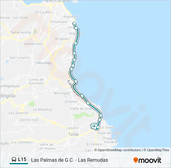 L15 Bus Line Map