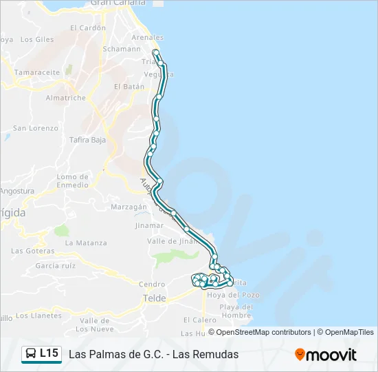 L15 Bus Line Map