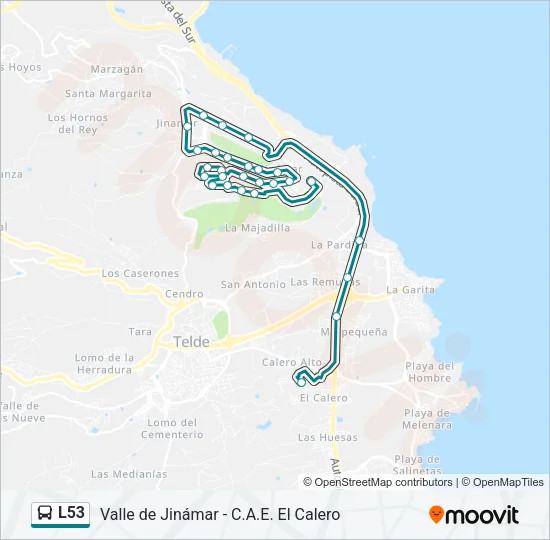 L53 Bus Line Map