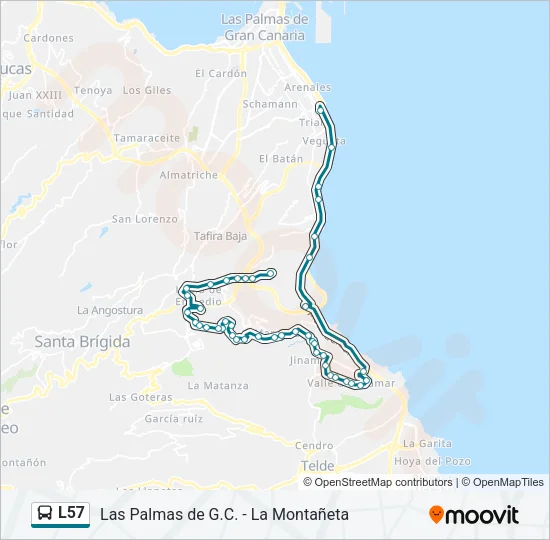 L57 Bus Line Map