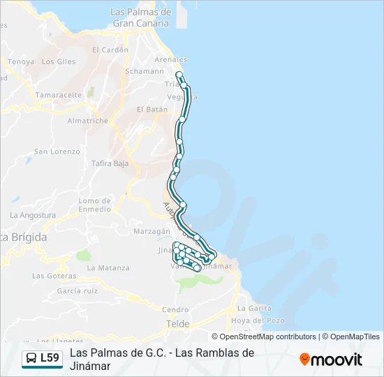 L59 Bus Line Map