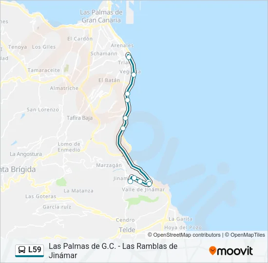 L59 Bus Line Map