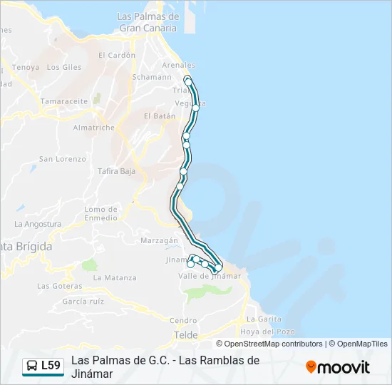 L59 Bus Line Map