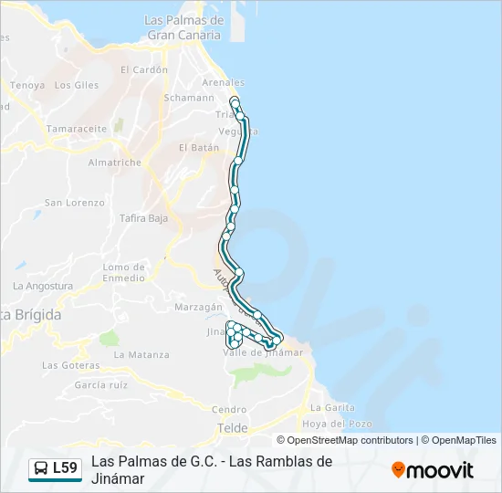 L59 Bus Line Map