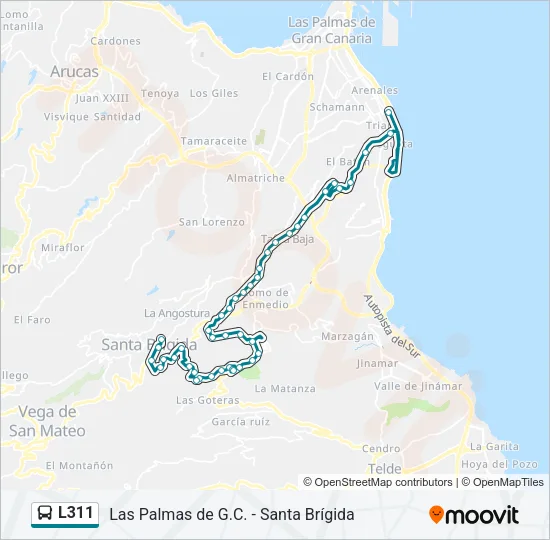L311 Bus Line Map