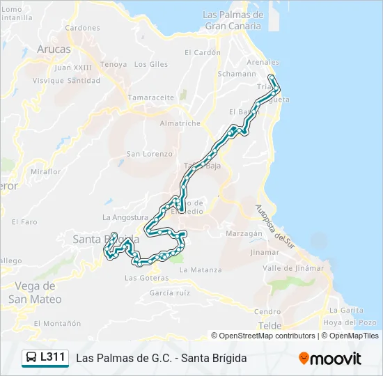 L311 Bus Line Map