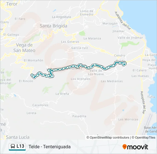 L13 Bus Line Map