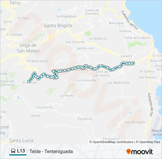 L13 Bus Line Map