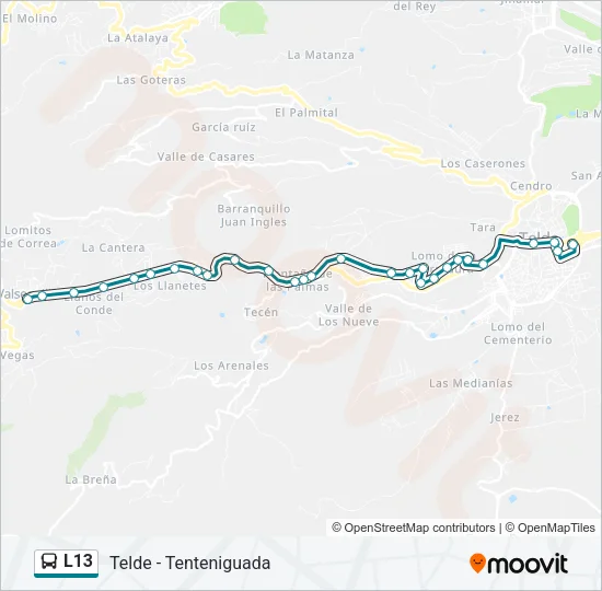 L13 Bus Line Map