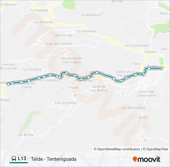 L13 Bus Line Map