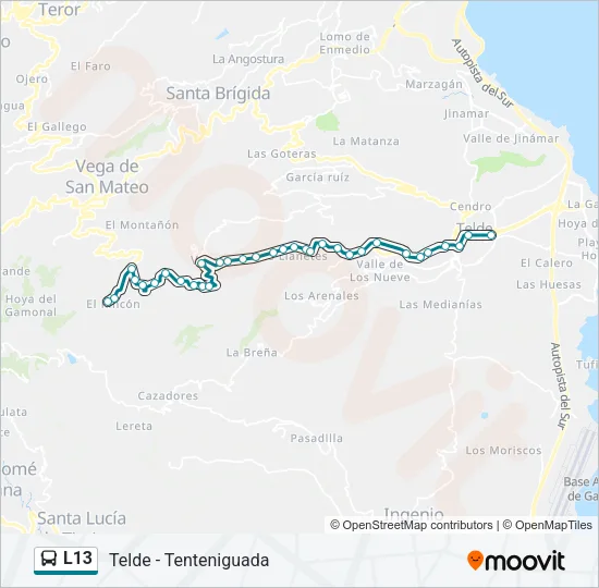 L13 Bus Line Map
