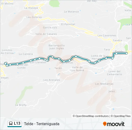 L13 Bus Line Map