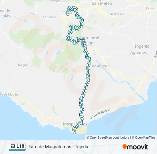 L18 Bus Line Map