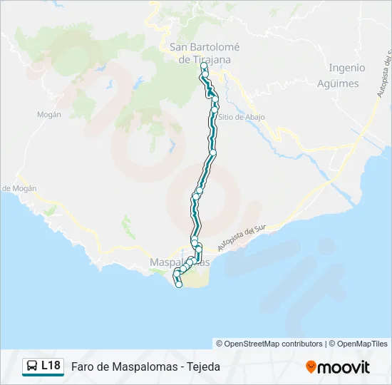 L18 Bus Line Map