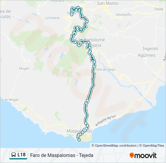 L18 Bus Line Map