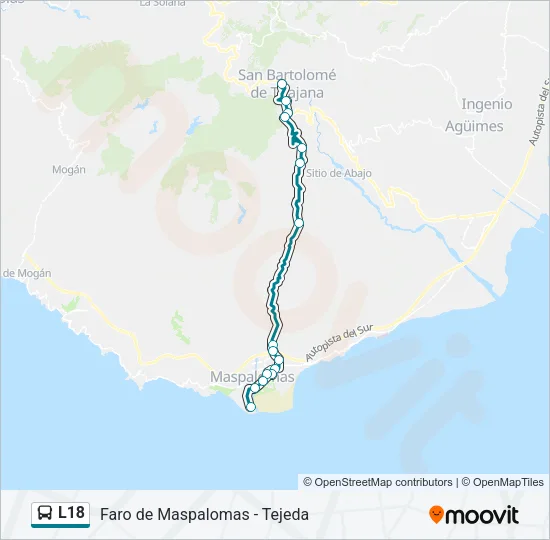 L18 Bus Line Map