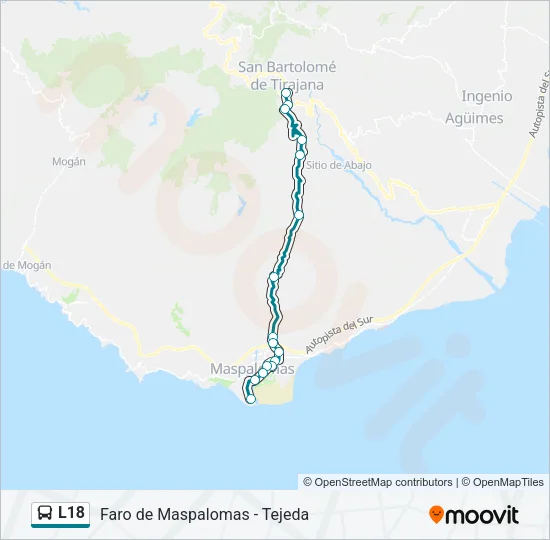 L18 Bus Line Map