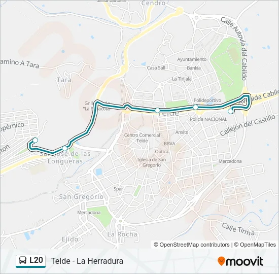 L20 Bus Line Map