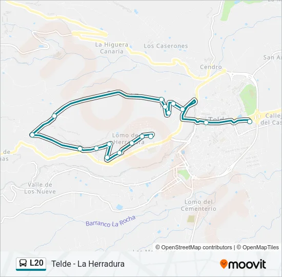 L20 Bus Line Map