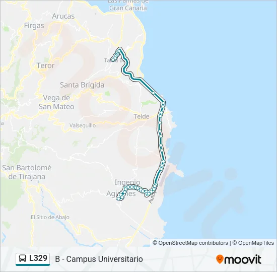 L329 Bus Line Map
