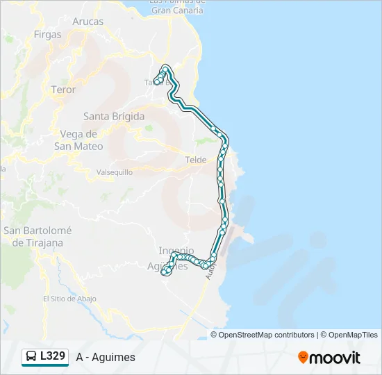 L329 Bus Line Map
