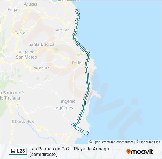 L23 Bus Line Map