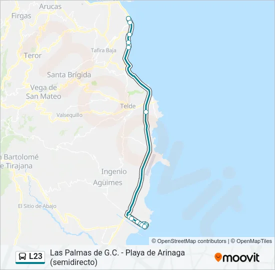 L23 Bus Line Map