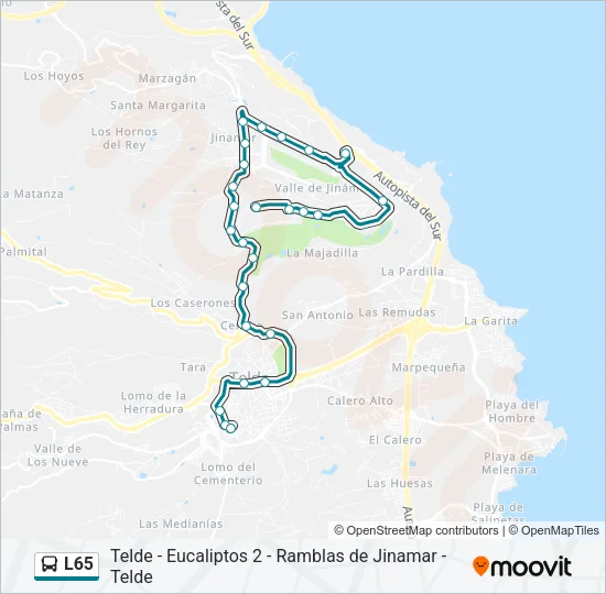 L65 Bus Line Map
