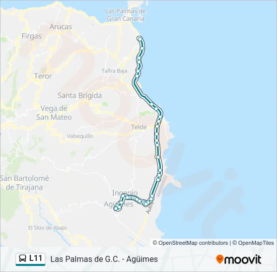 L11 Bus Line Map