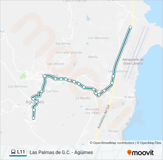 L11 Bus Line Map