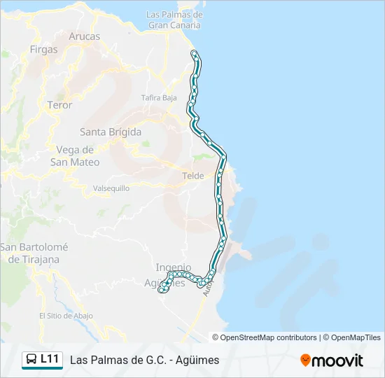L11 Bus Line Map