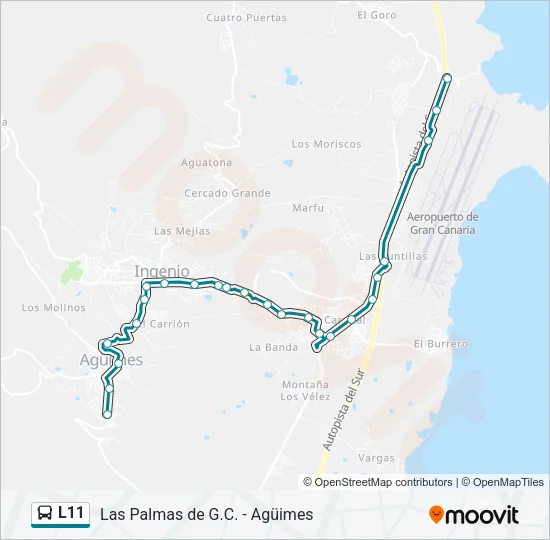 L11 Bus Line Map