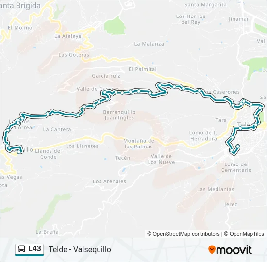 L43 Bus Line Map