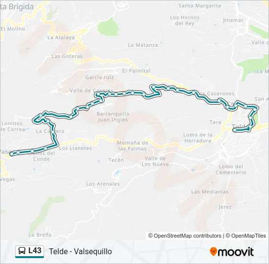L43 Bus Line Map