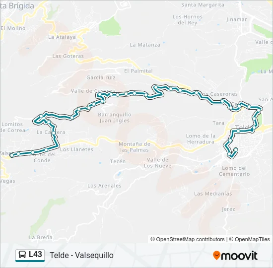 L43 Bus Line Map