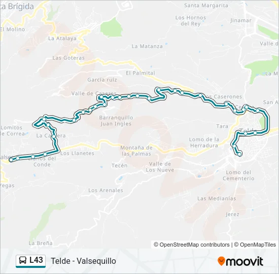 L43 Bus Line Map