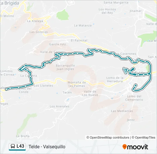 L43 Bus Line Map