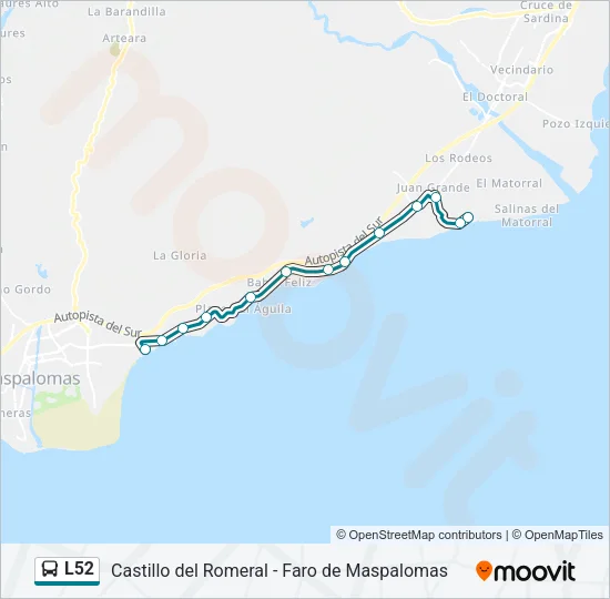 L52 Bus Line Map
