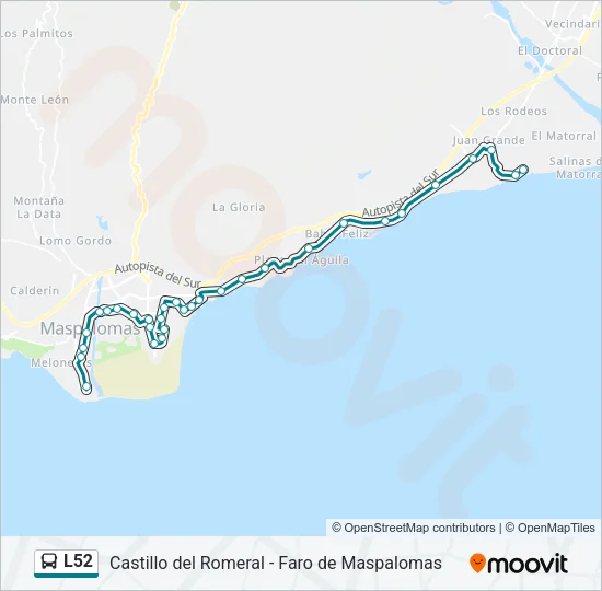 L52 Bus Line Map