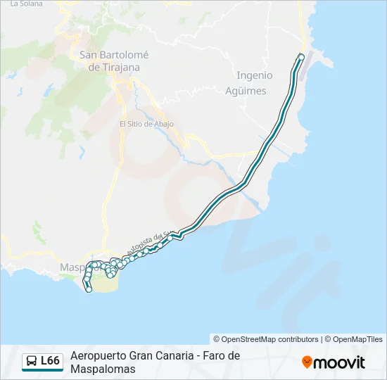L66 Bus Line Map