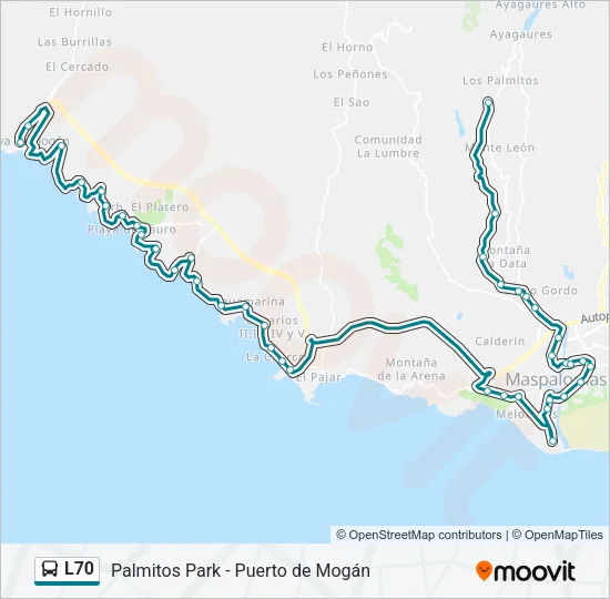 L70 Bus Line Map