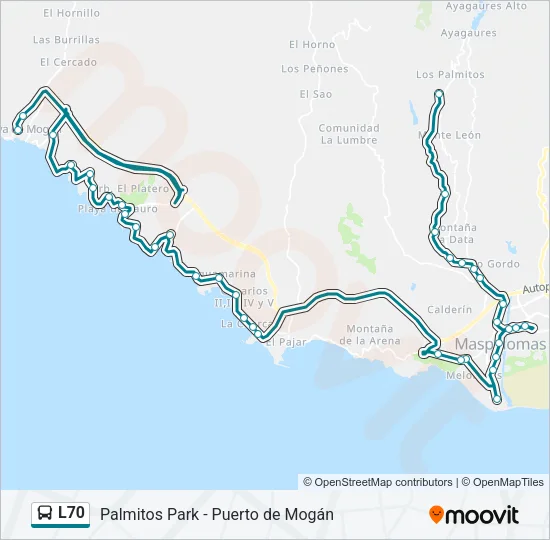 L70 Bus Line Map