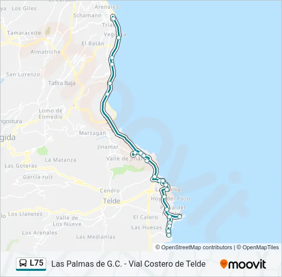 L75 Bus Line Map