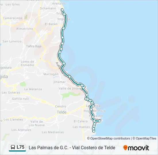 L75 Bus Line Map
