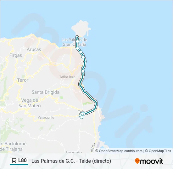 L80 Bus Line Map